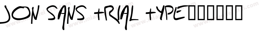 jon sans trial type字体转换